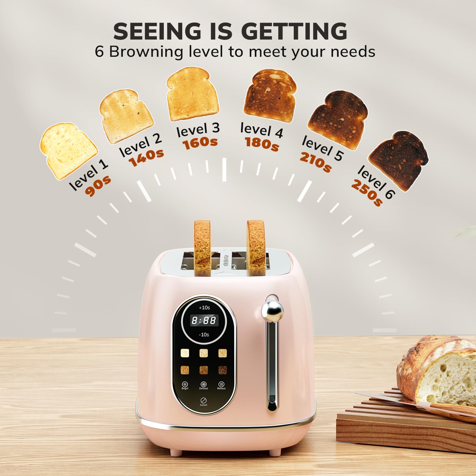 Keenstone reheat and defrost features support reheated or thawed slices.