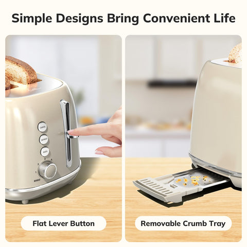 Keenstone toaster with removable crumb tray for quick cleaning