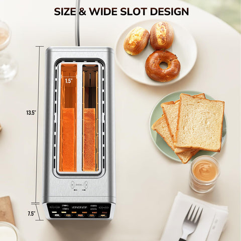 Keenstone toaster removable crumb tray makes cleaning quick and tidy.