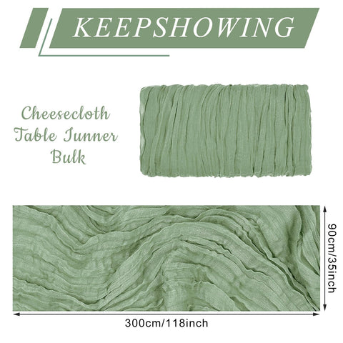 Keepshowing boho wedding table runner closeup shows soft polyester fabric for delicate décor