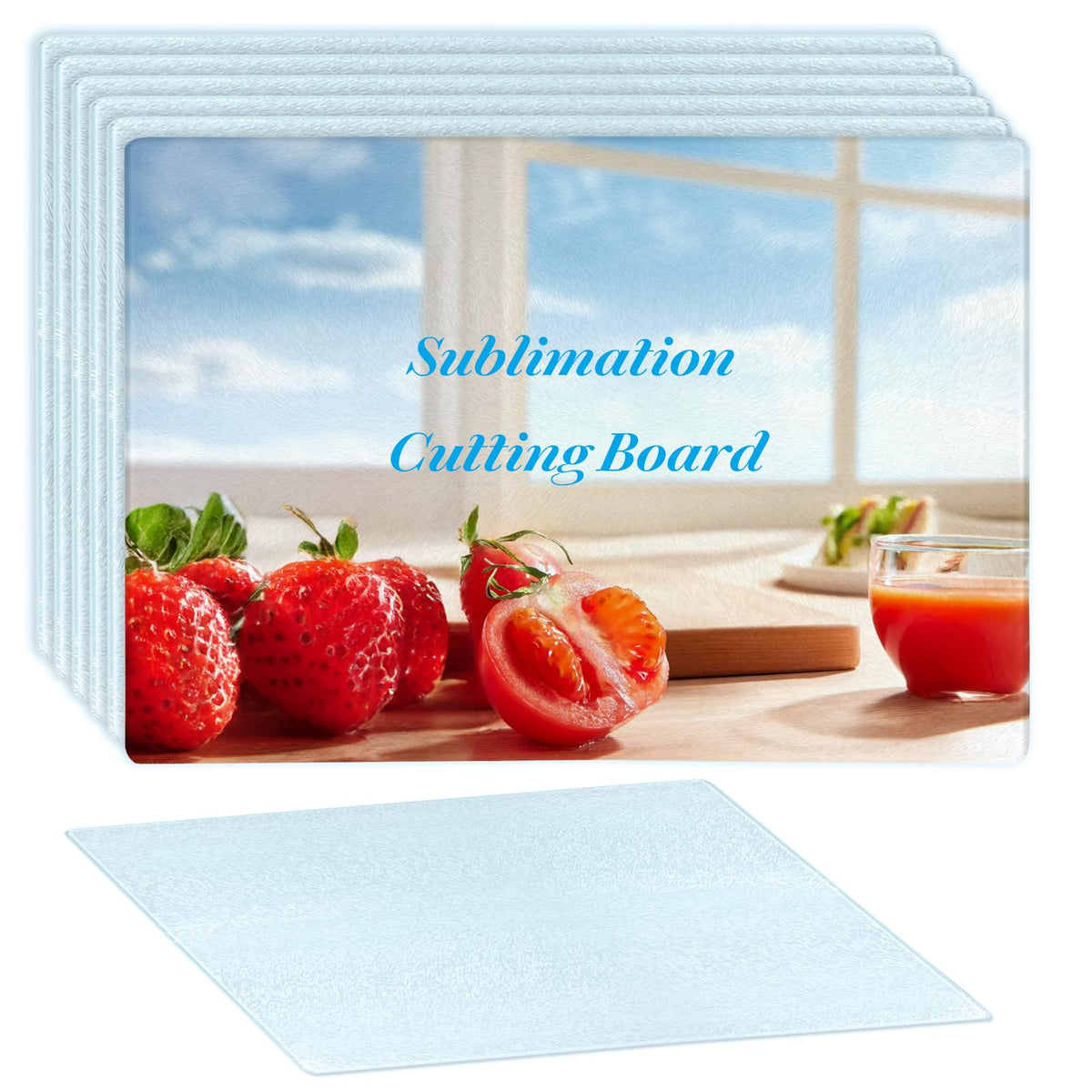 Keepwaters sublimation cutting board blank set 6pack ready for customization.