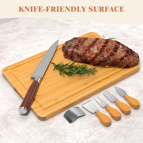 KEGDAN bamboo cutting board medium perfect for daily prep tasks.