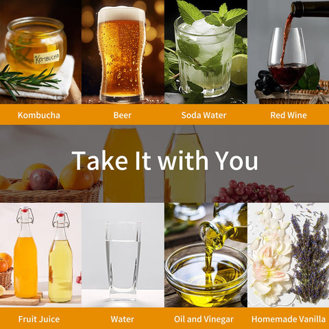 Keigocare airtight cap lids preserving flavors and carbonation.