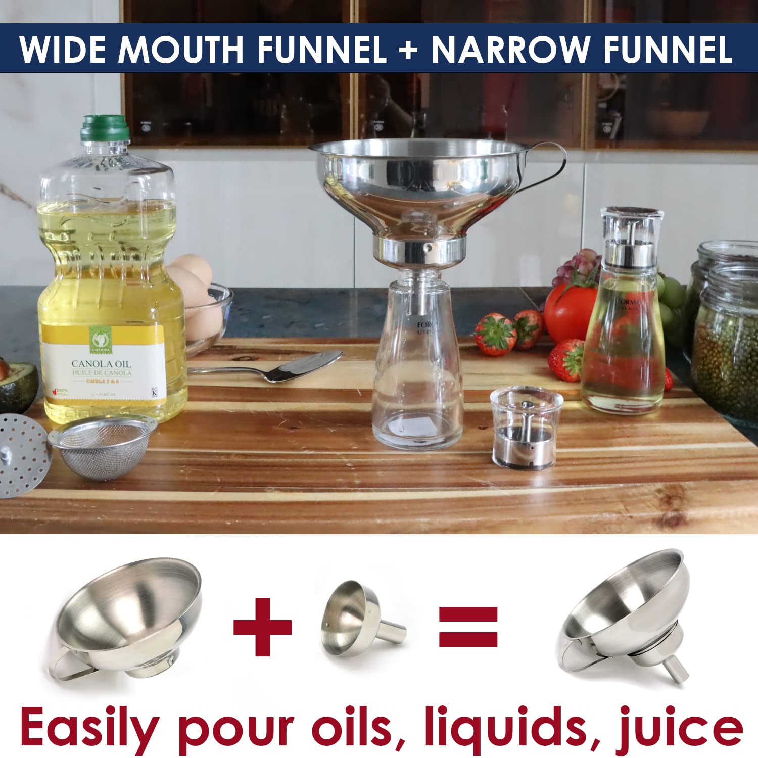KEISSCO compact kitchen tool for organized pouring and easy cleanup