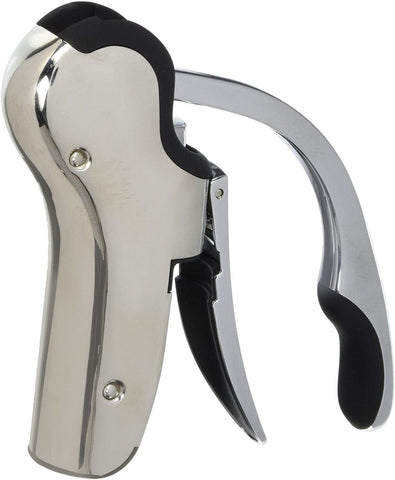 KEISSCO wine opener vertical corkscrew demonstrates fast uncorking for entertaining evenings