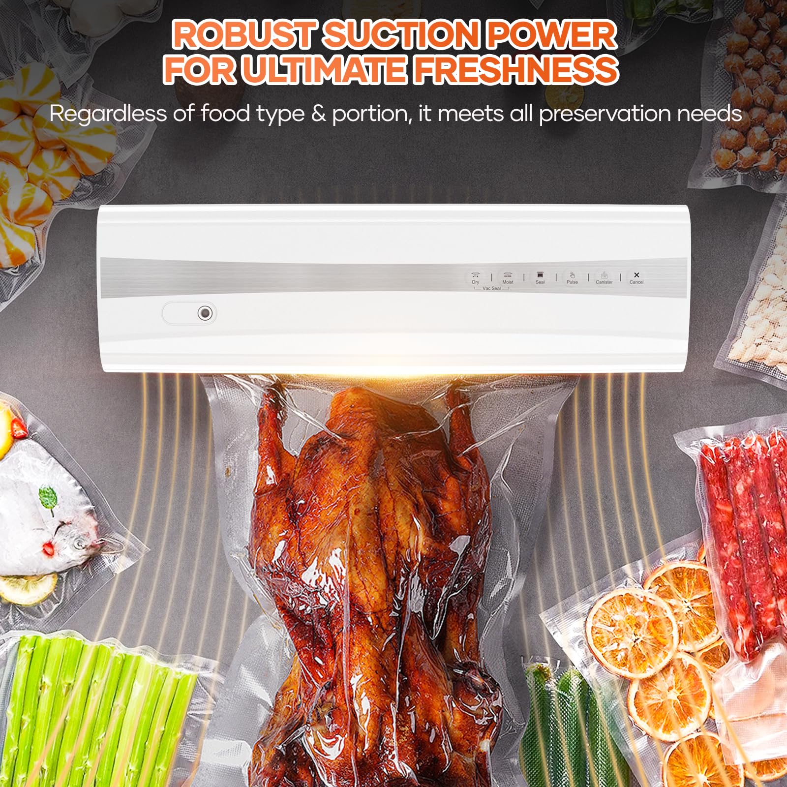 Kejector bag cutter enables precise bag sizing for efficient sealing.