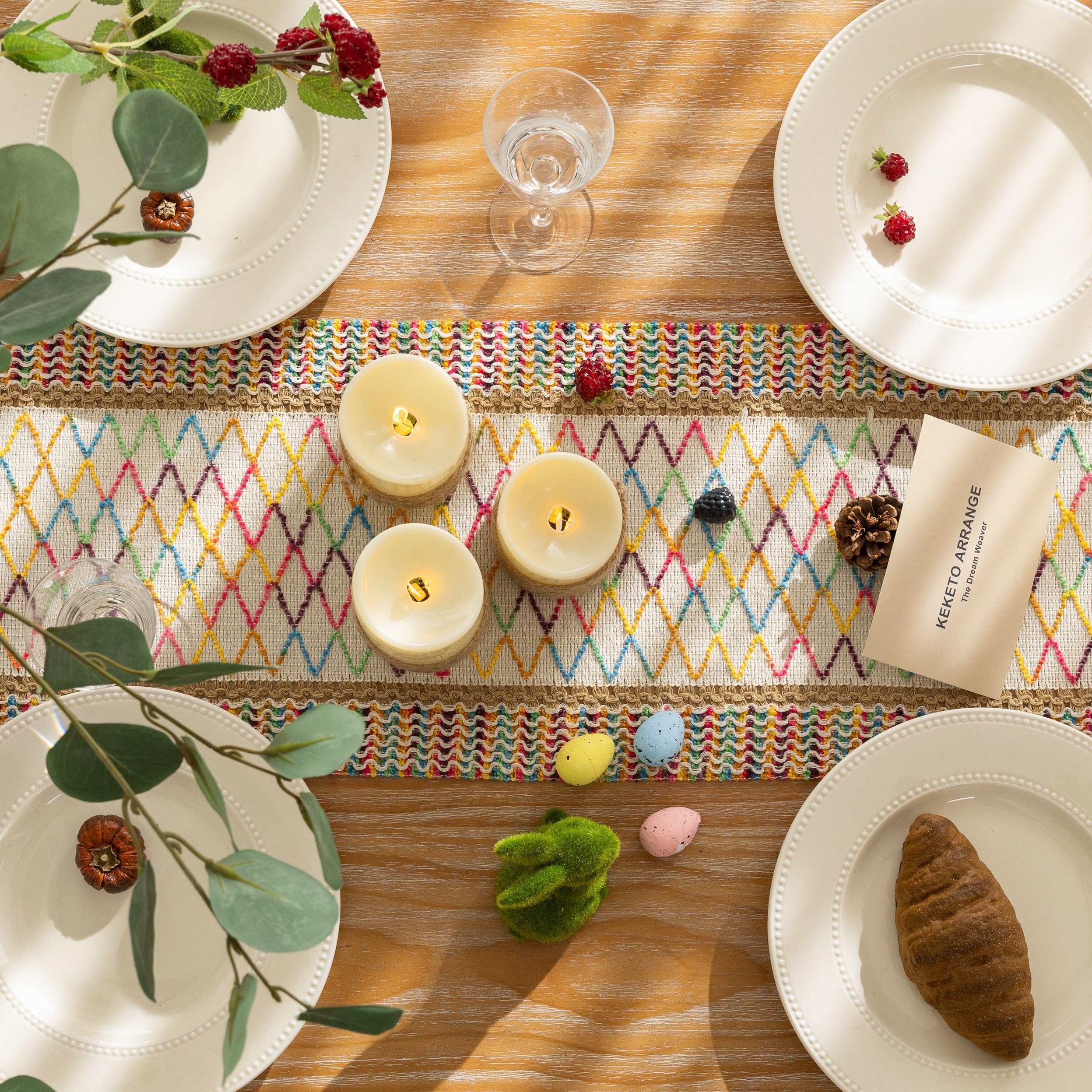 Keketoarrange burlap jute texture table decor adds vintage charm to weddings.