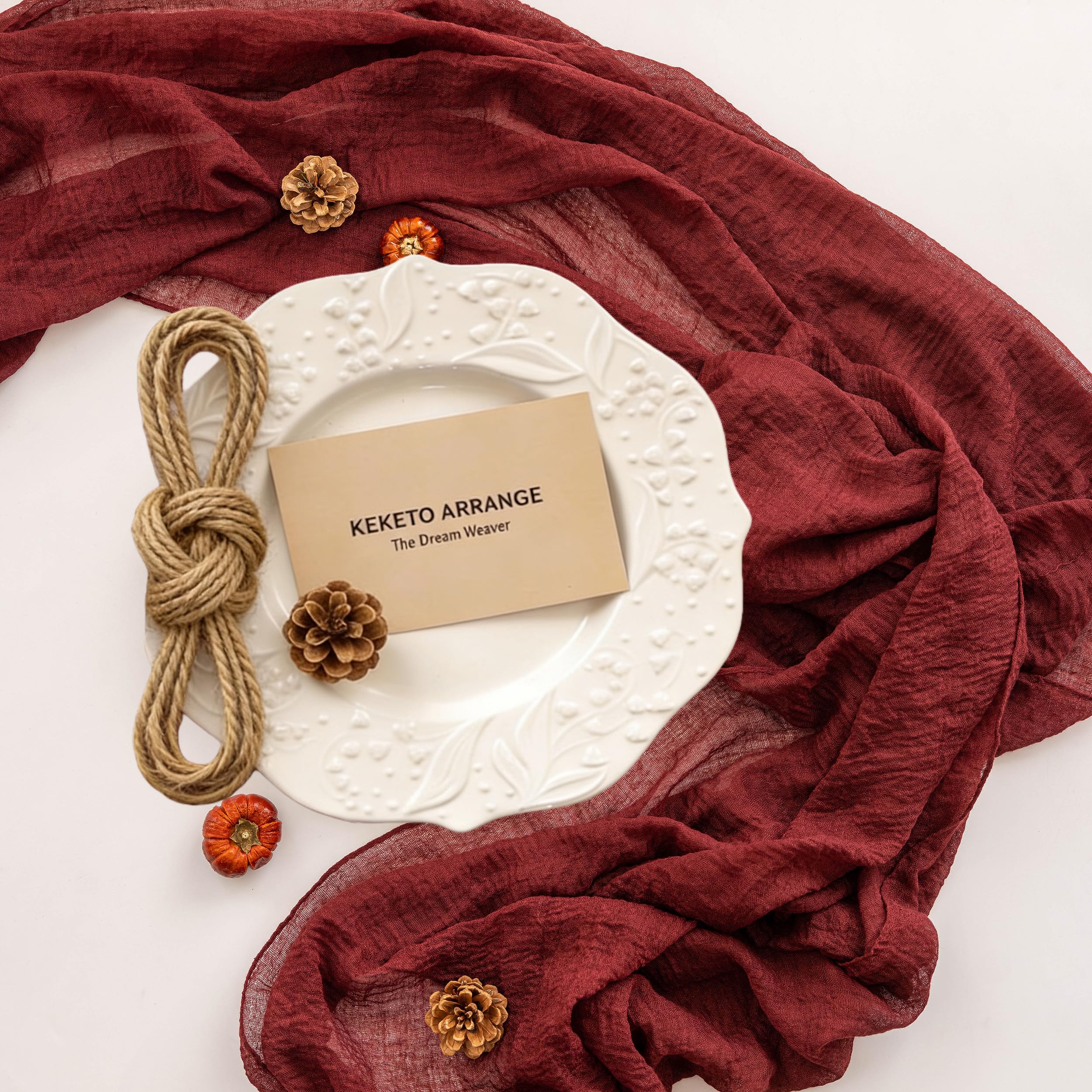 Keketoarrange cheesecloth close-up reveals soft texture and breathable drape