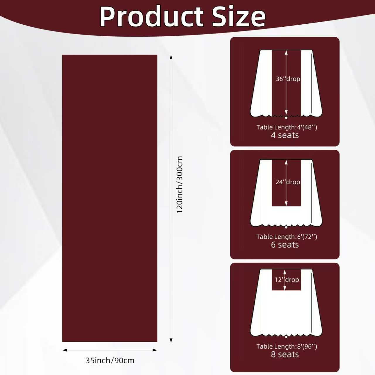 Keketoarrange rustic wedding table with burgundy runner