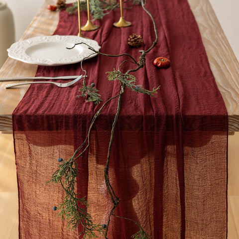 Keketoarrange table runner with sisal rope detail for rustic decor