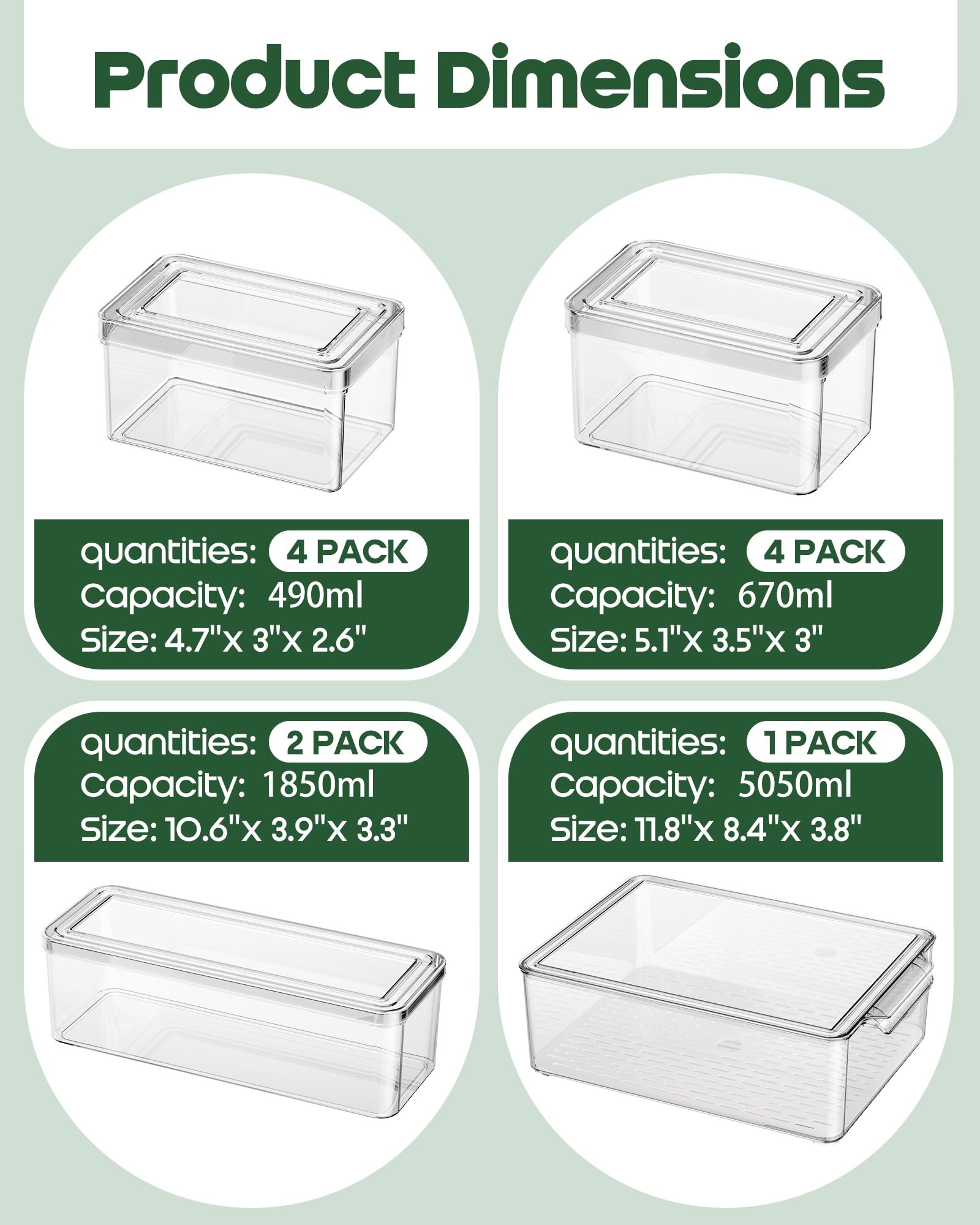 KEMETHY 11-pack large fridge organizer bin 1 separates drinks for quick access