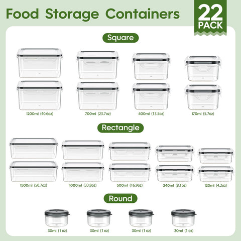 KEMETHY square containers with lids stacked to save space.