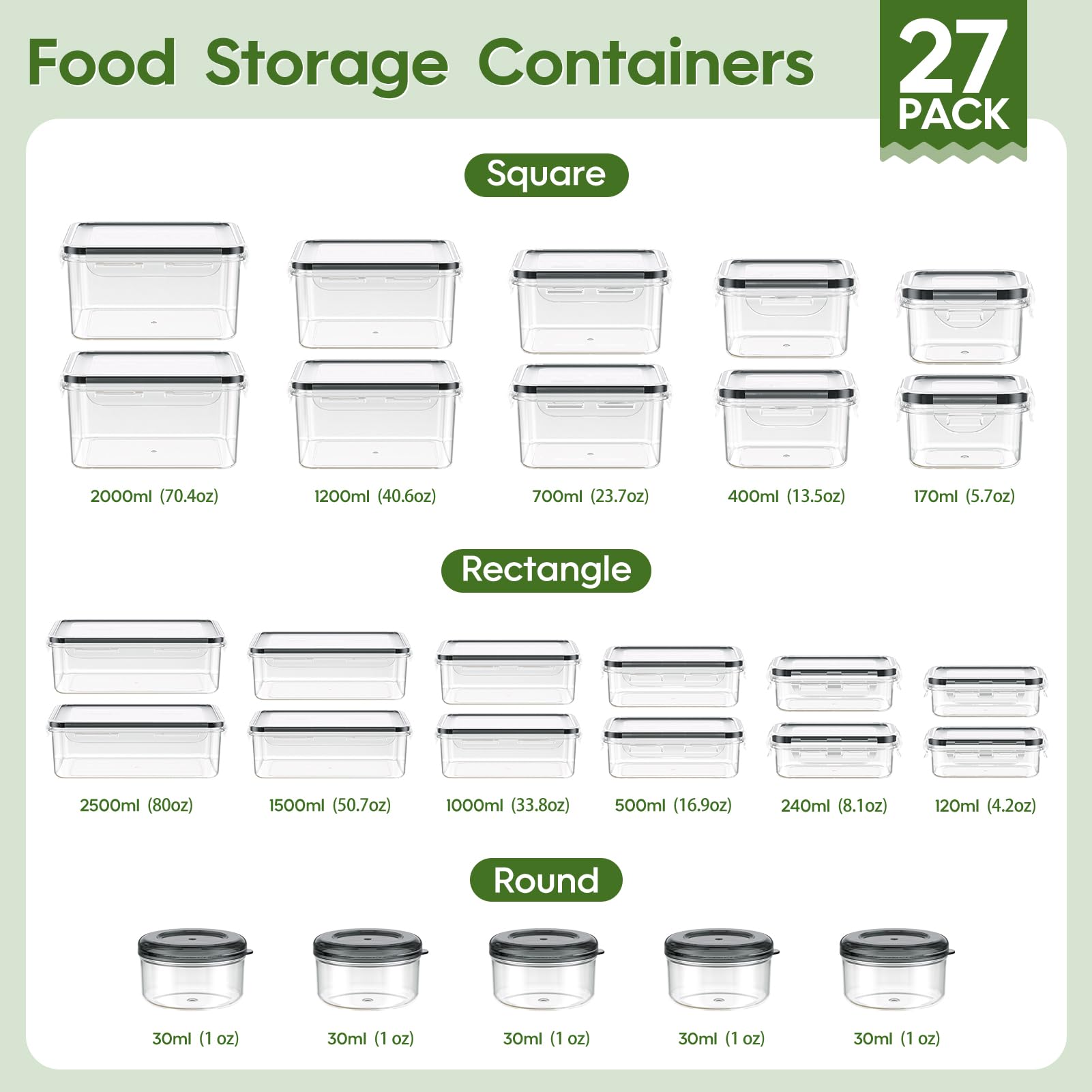 KEMETHY 50.7oz rectangular container keeps leftovers fresh and easy to stack