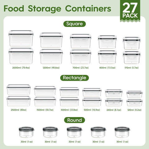 KEMETHY 50.7oz rectangular container keeps leftovers fresh and easy to stack