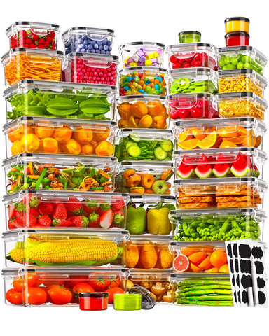 KEMETHY rectangular containers for meal prep and freshness in the fridge.