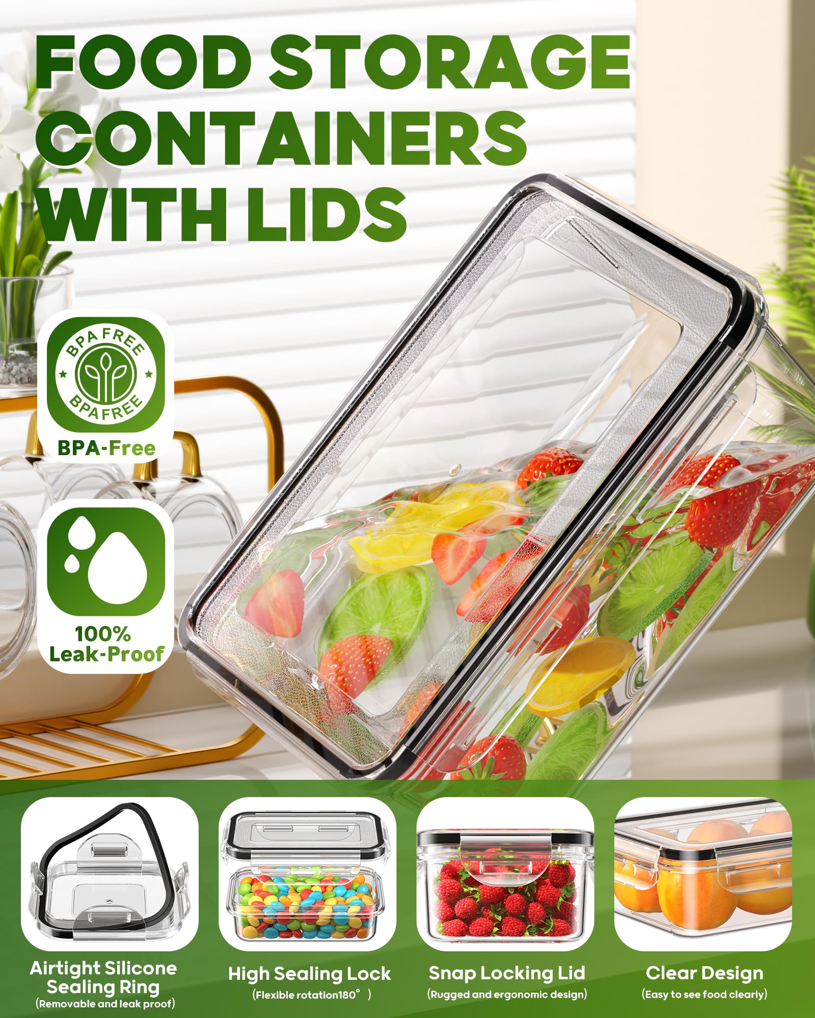 KEMETHY round containers keep soups and snacks organized.