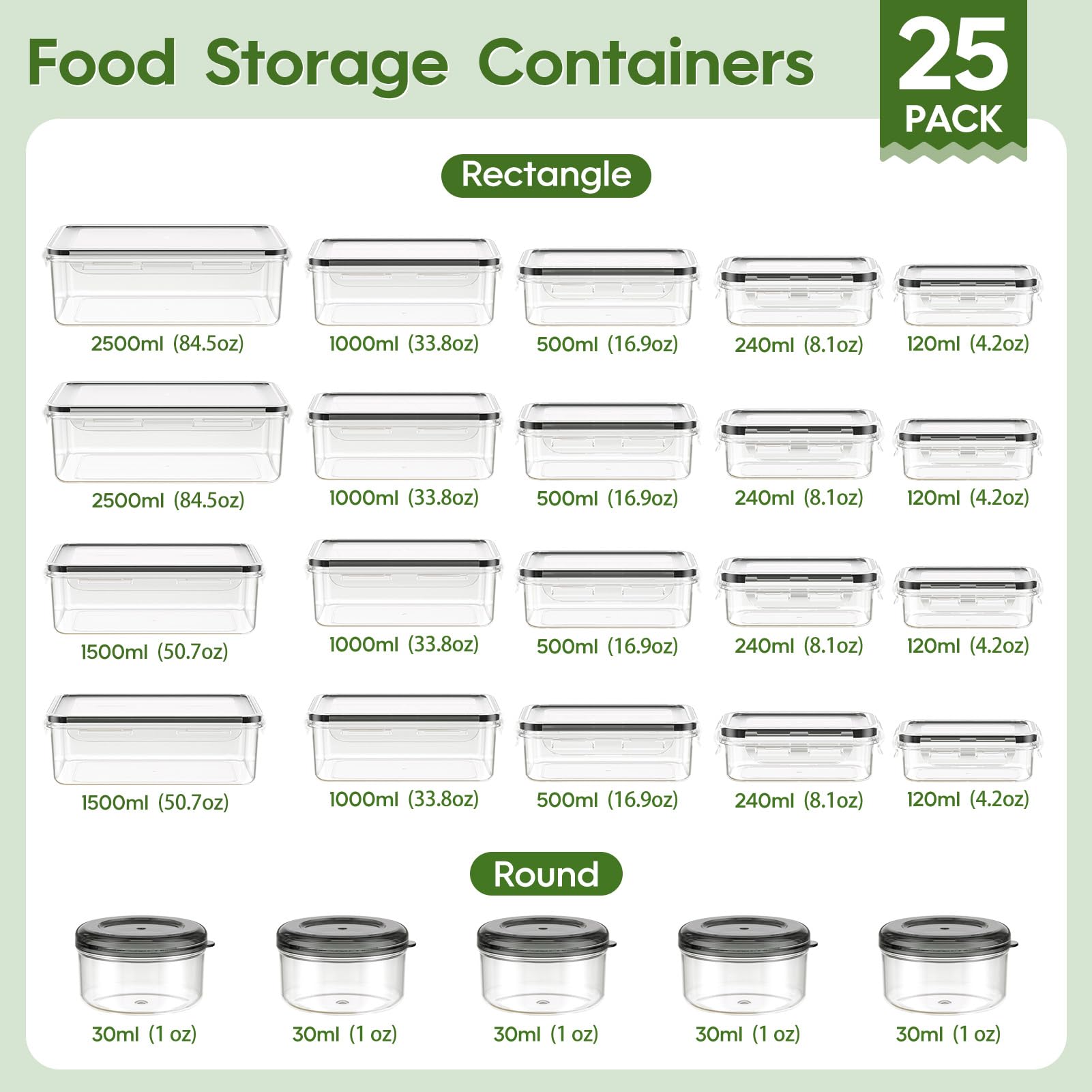 KEMETHY airtight leak-proof containers for fridge organization
