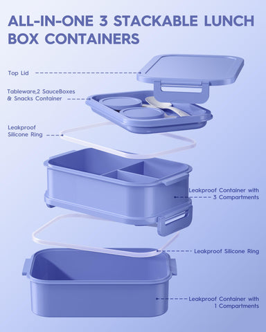 KEMETHY built-in utensils compartment with compact dining set for quick lunches.