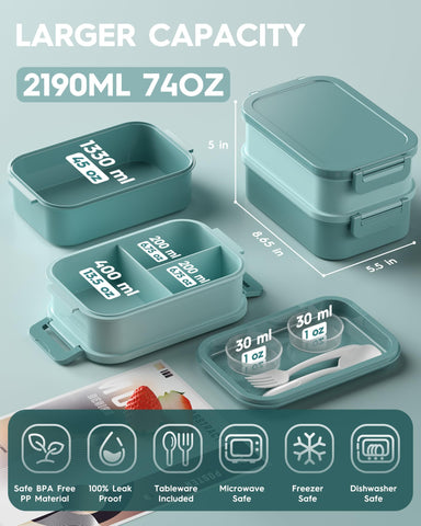 Kemethy bento built-in utensils and sauce containers simplify packing.