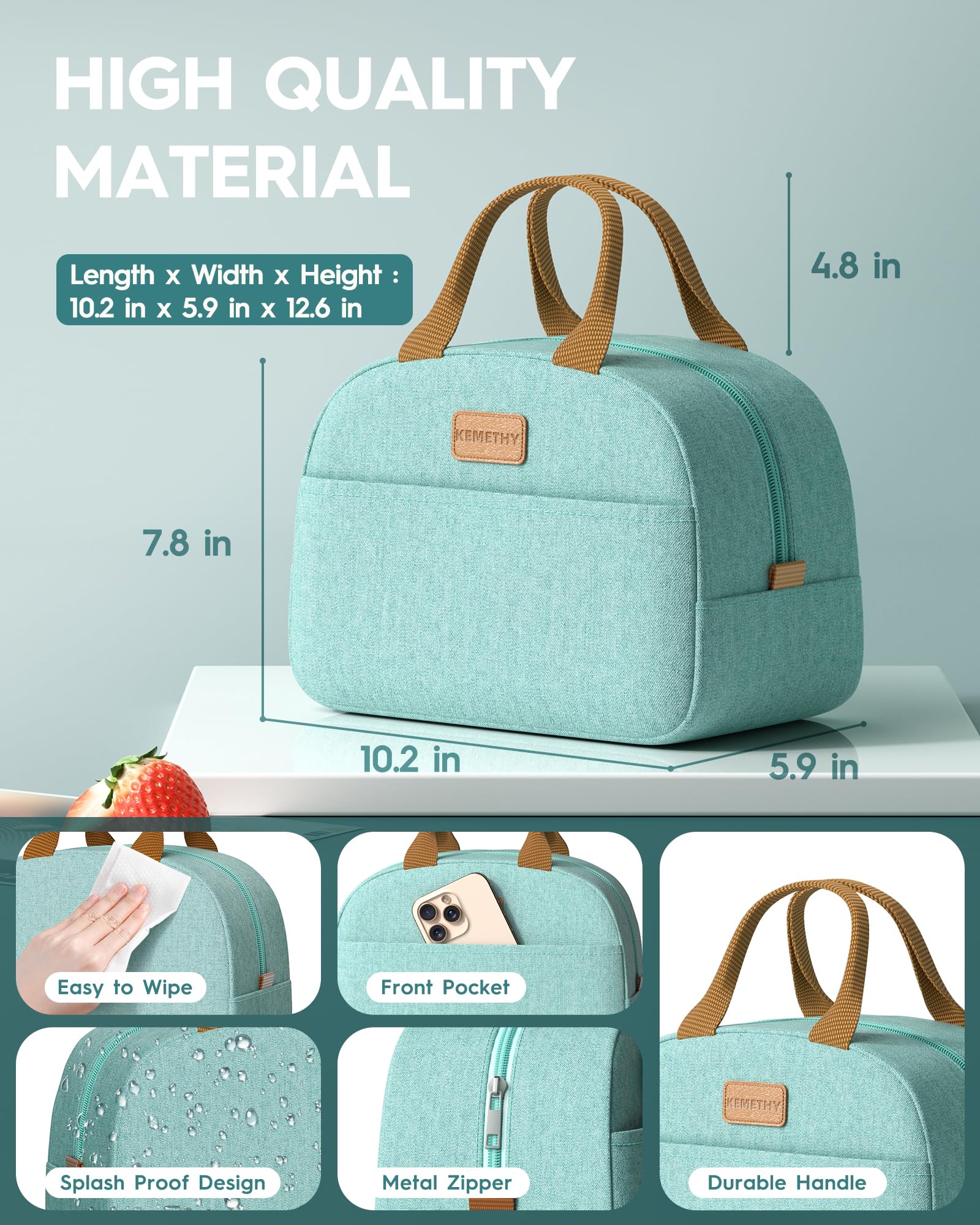 Kemethy bento interior insulation helps maintain temperature longer.