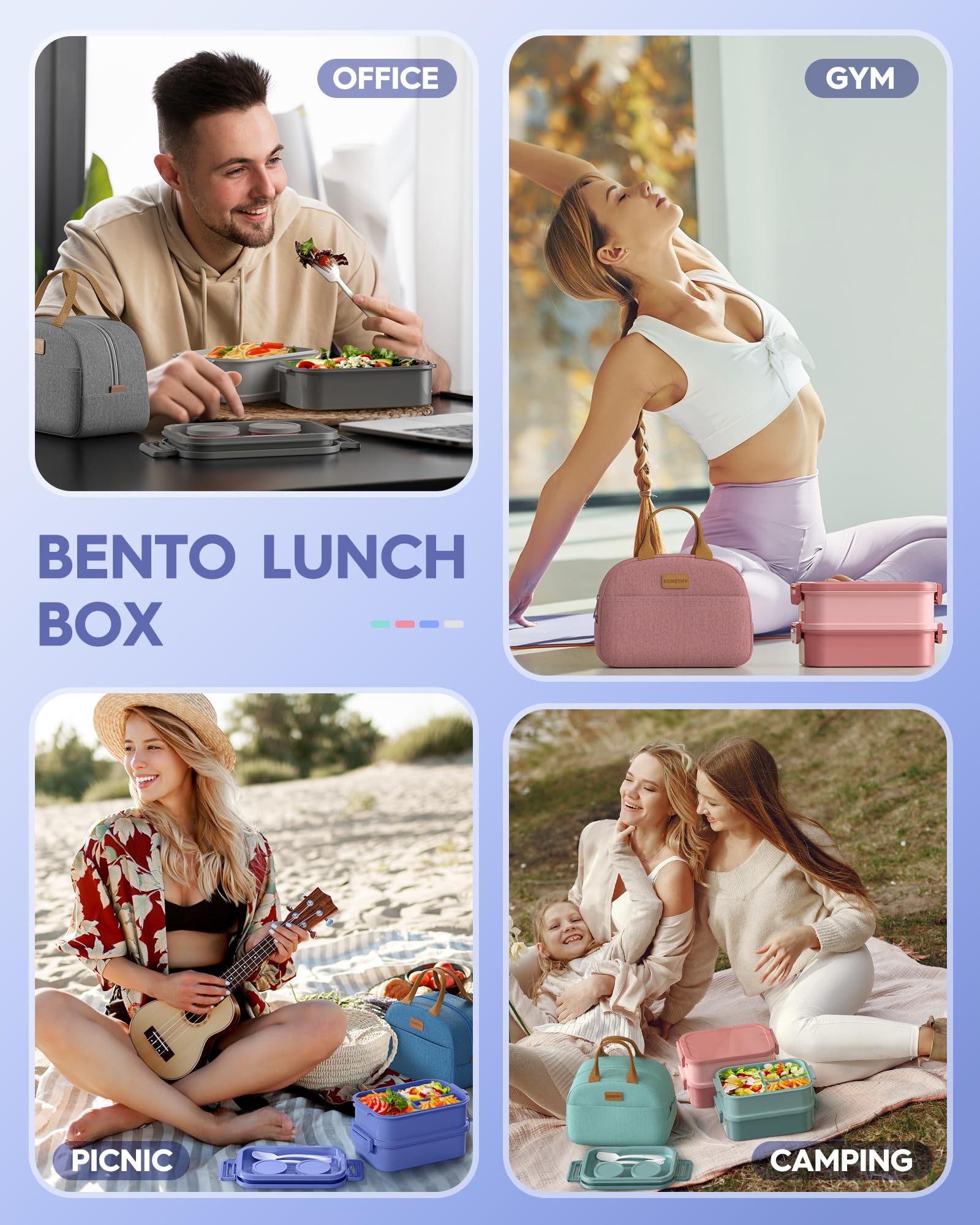 KEMETHY purple color evokes stylish, modern meal prep for adults.