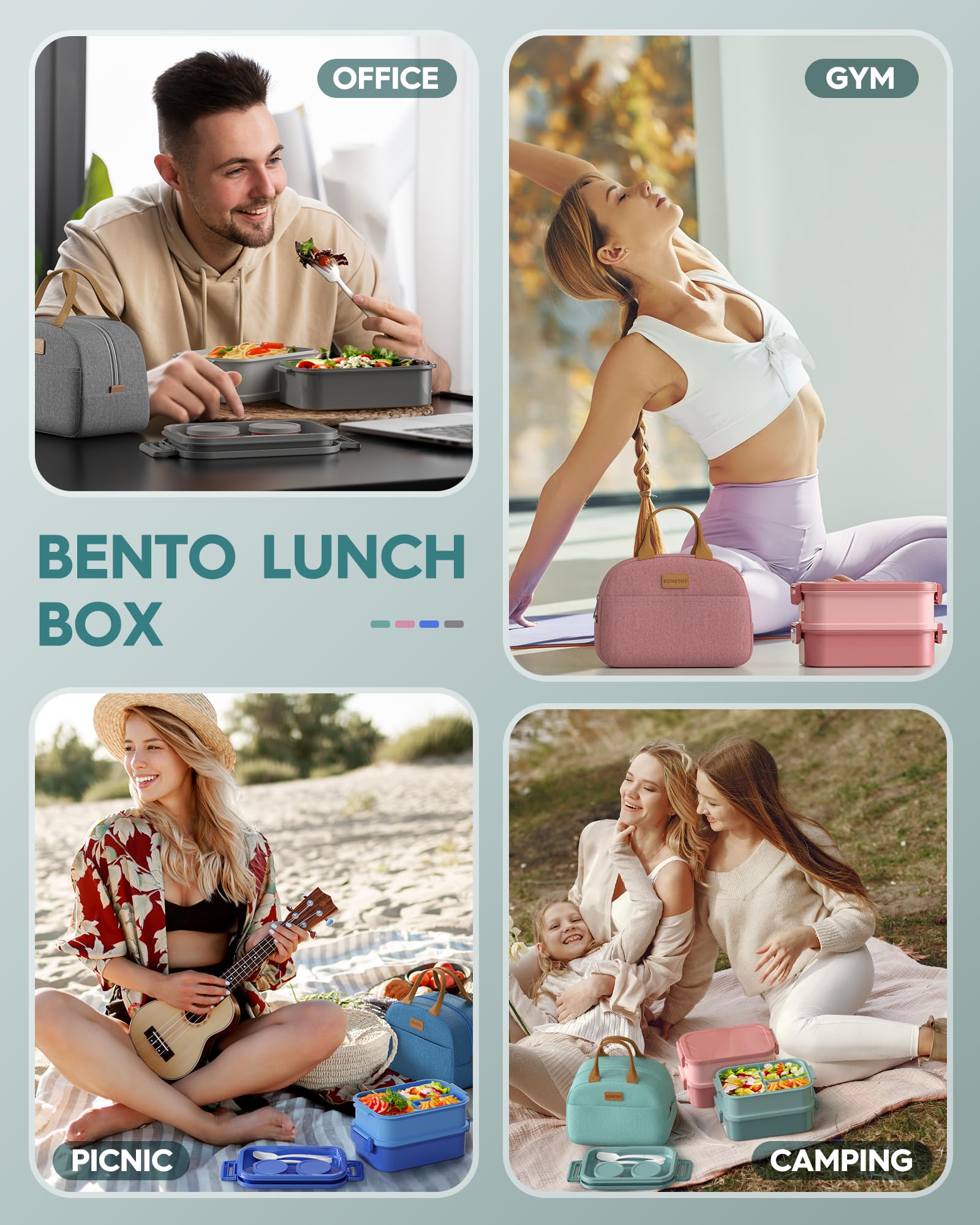 Kemethy bento is microwave, freezer, and dishwasher safe.