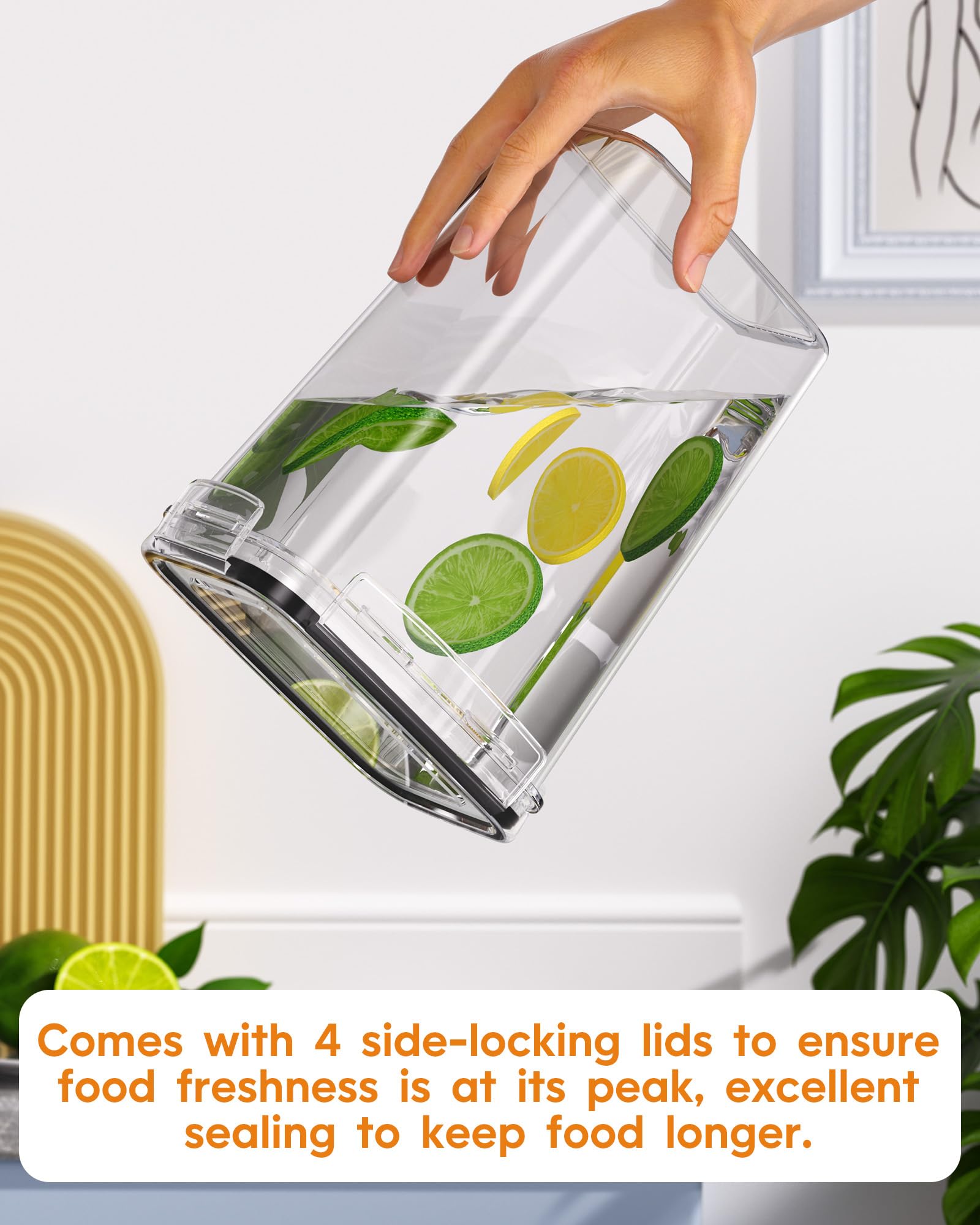 KEMETHY BPA-free food-grade plastic ensures safe dry storage