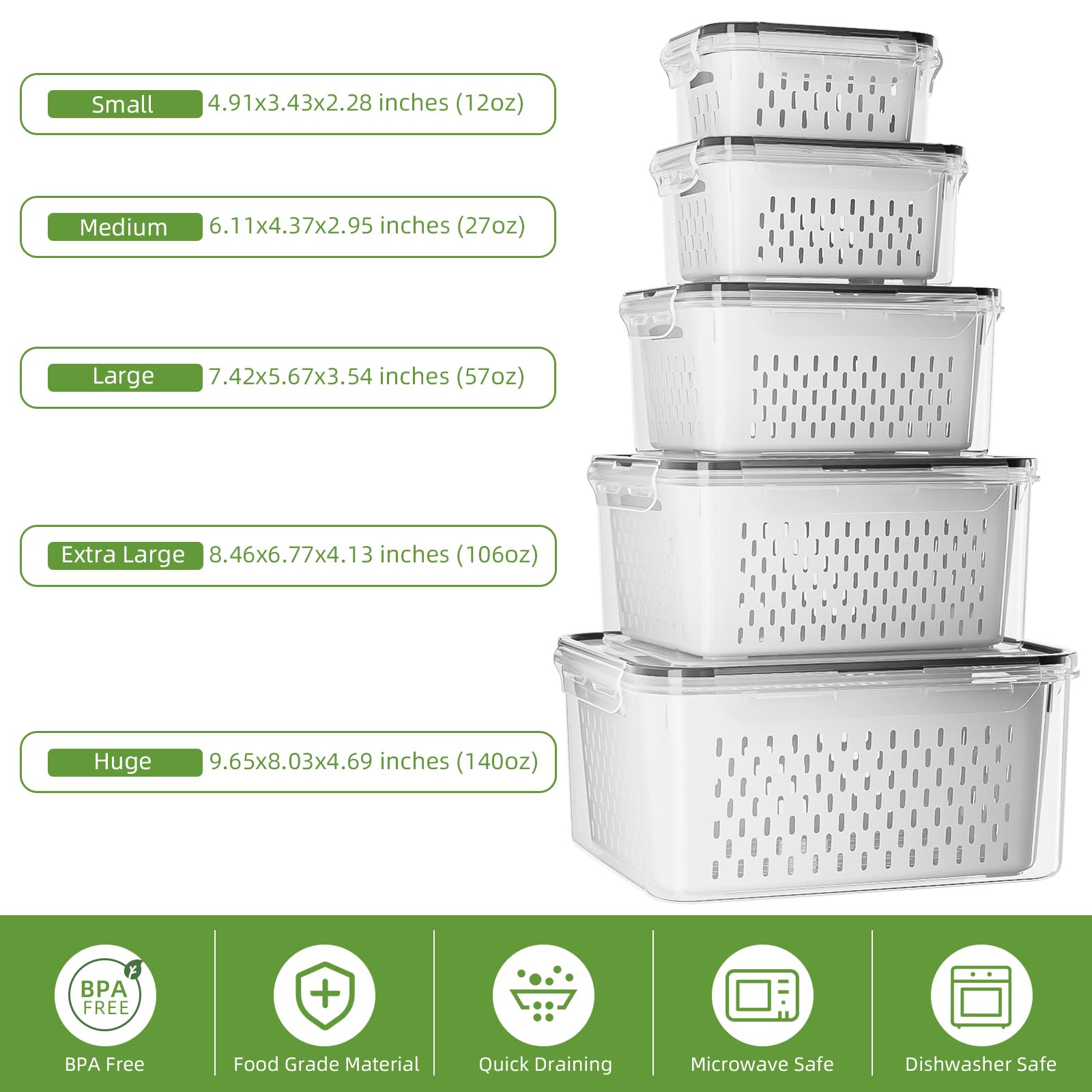 KEMETHY BPA-free polypropylene material for safe produce storage