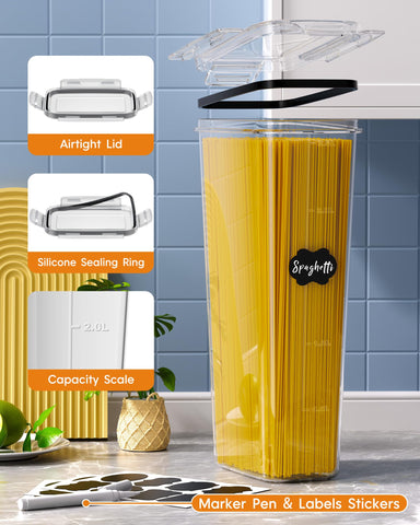 KEMETHY transparent containers with clear side scales enable quick content checks