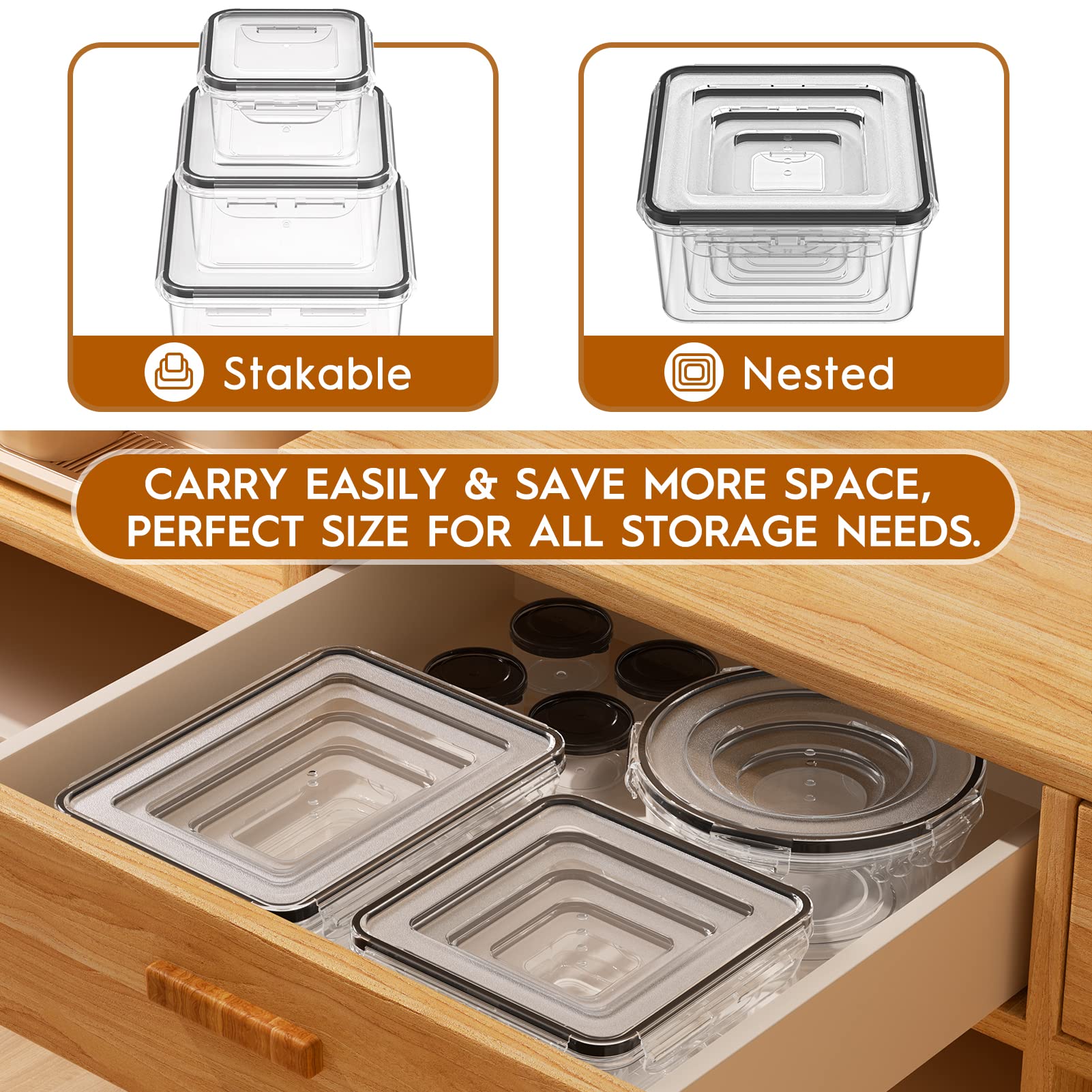 KEMETHY dishwasher-safe containers for easy cleanup.