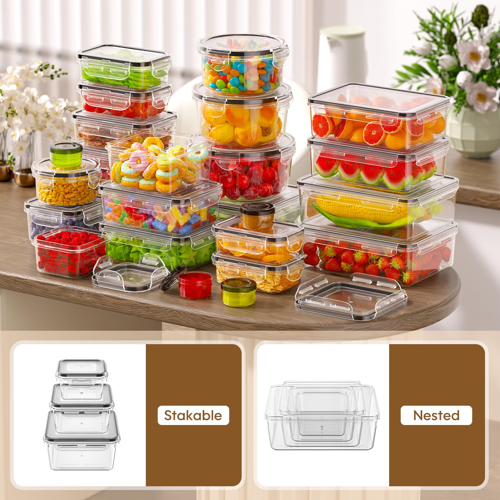 KEMETHY labels and marker set for easy meal planning and organization.