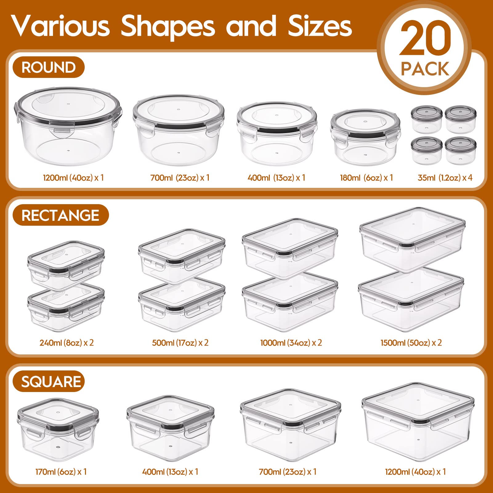 KEMETHY lids and containers for versatile meal prep and portion control.