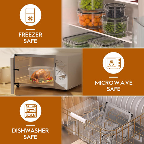KEMETHY BPA-free containers safe for microwave reheating.