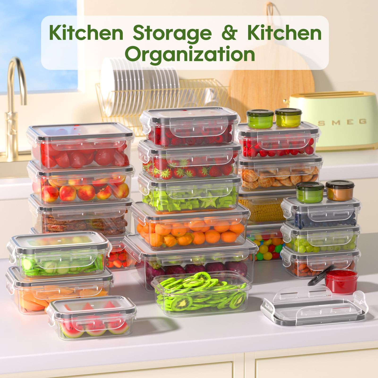 KEMETHY rectangular containers designed for nesting