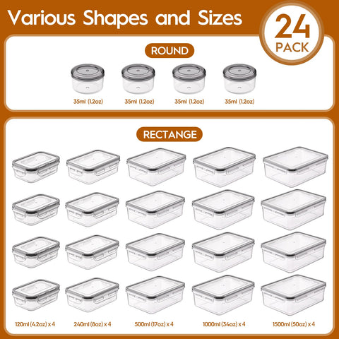 Kemethy rectangular containers in multiple sizes keep bulk foods neatly sorted