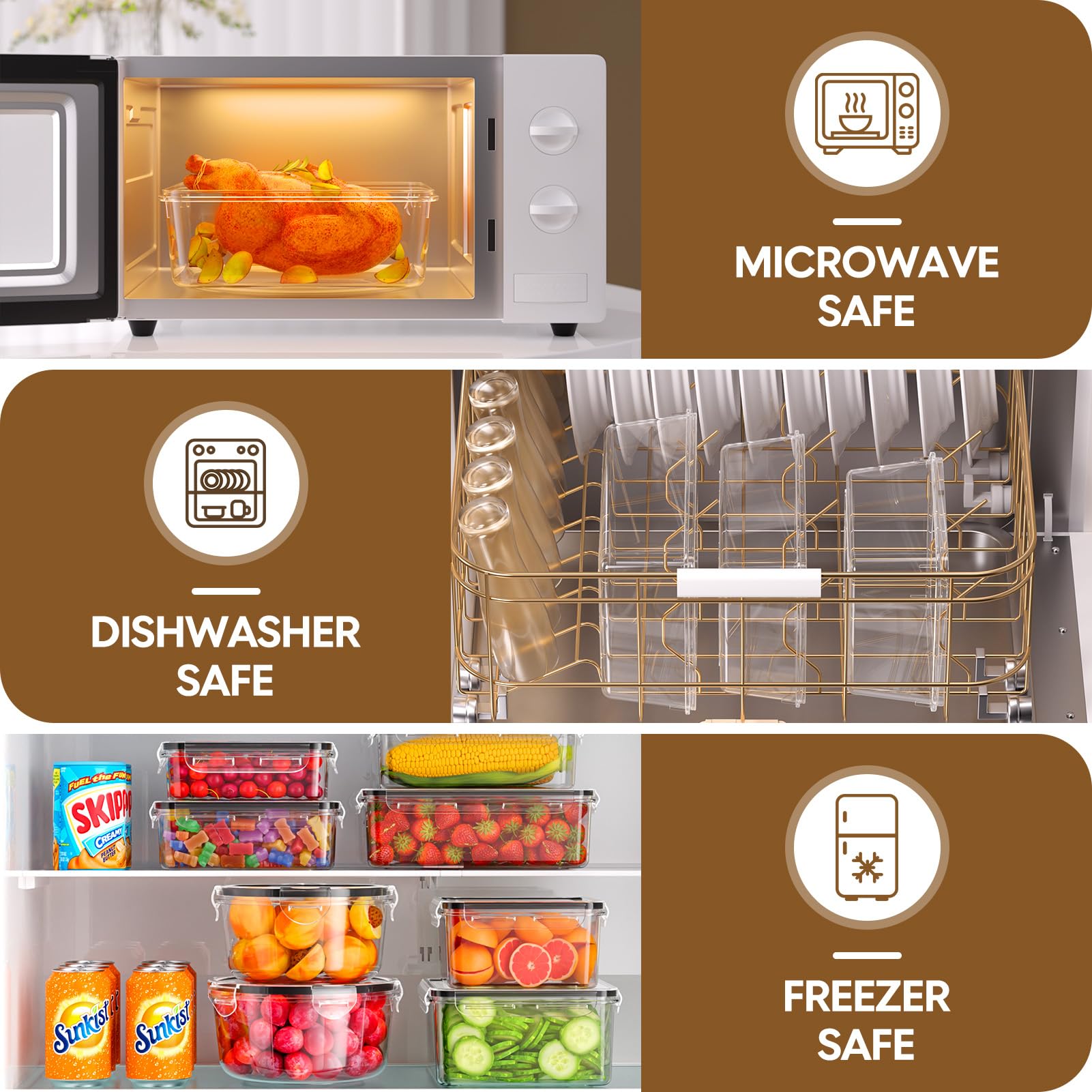 KEMETHY silicone-seal lid demonstrates airtight performance for freshness.