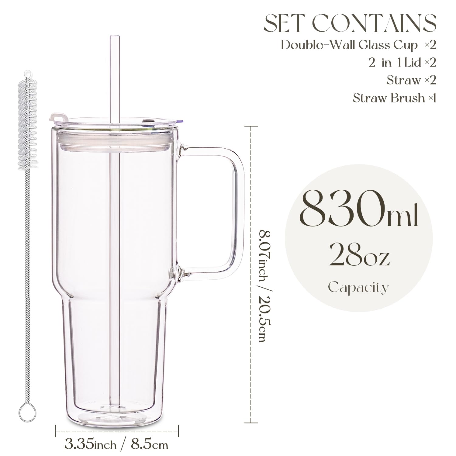 KEMORELA borosilicate glass tumbler showcases colorful layers beautifully.