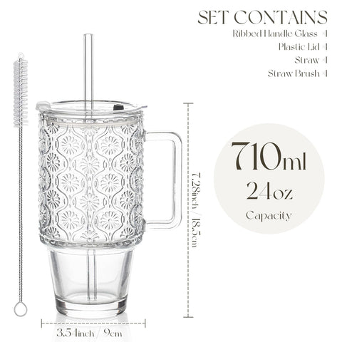 KEMORELA durable dishwasher-safe glass tumbler for easy cleaning.