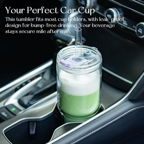 Kemorela insulated glass keeps drinks cold or hot longer.