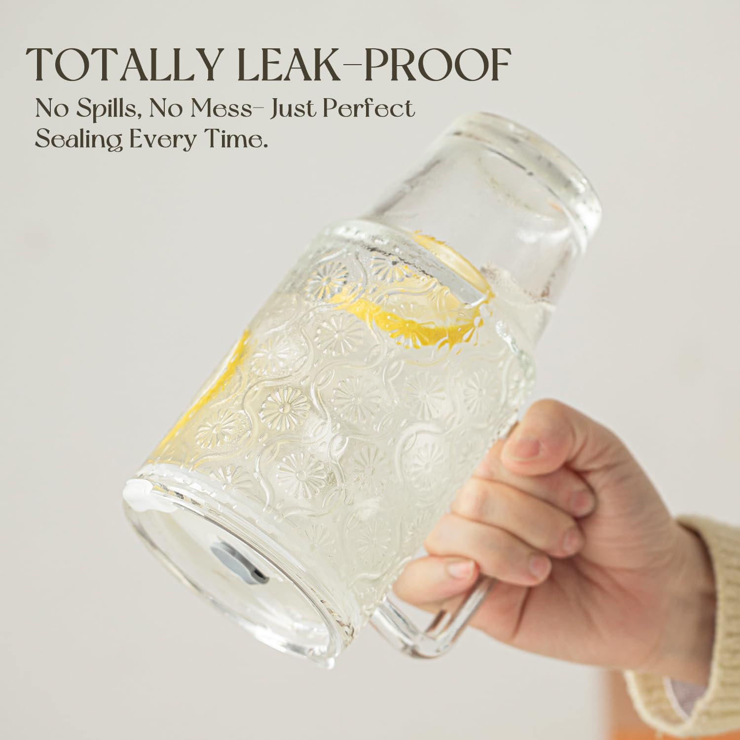 KEMORELA tumbler with handle for easy grip during morning coffee.