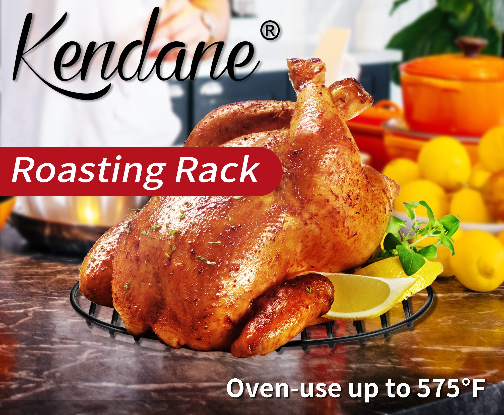 Kendane dishwasher-safe rack simplifies cleanup after cooking and drying.