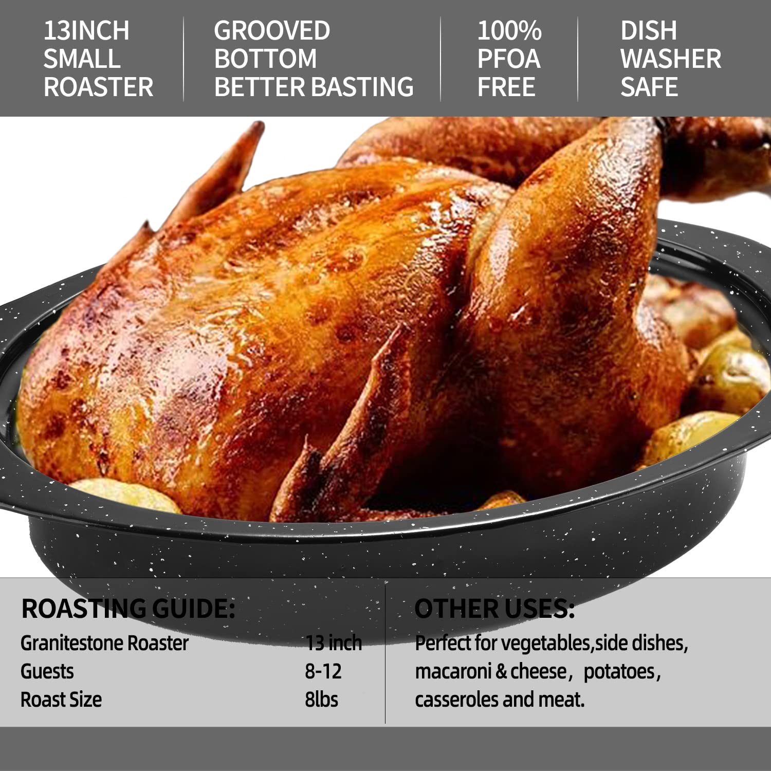 Kendane dishwasher-safe roasting pan ready for quick cleanup.