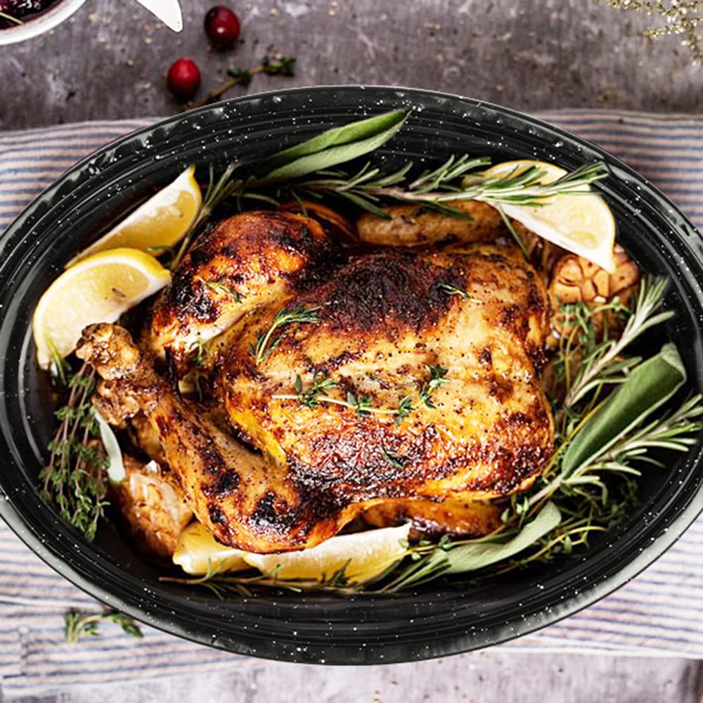 Kendane granite roasting pan in elegant gift-ready packaging.