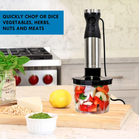 Kenmore immersion blender attachments showcase whisk and chopper for quick baby foods