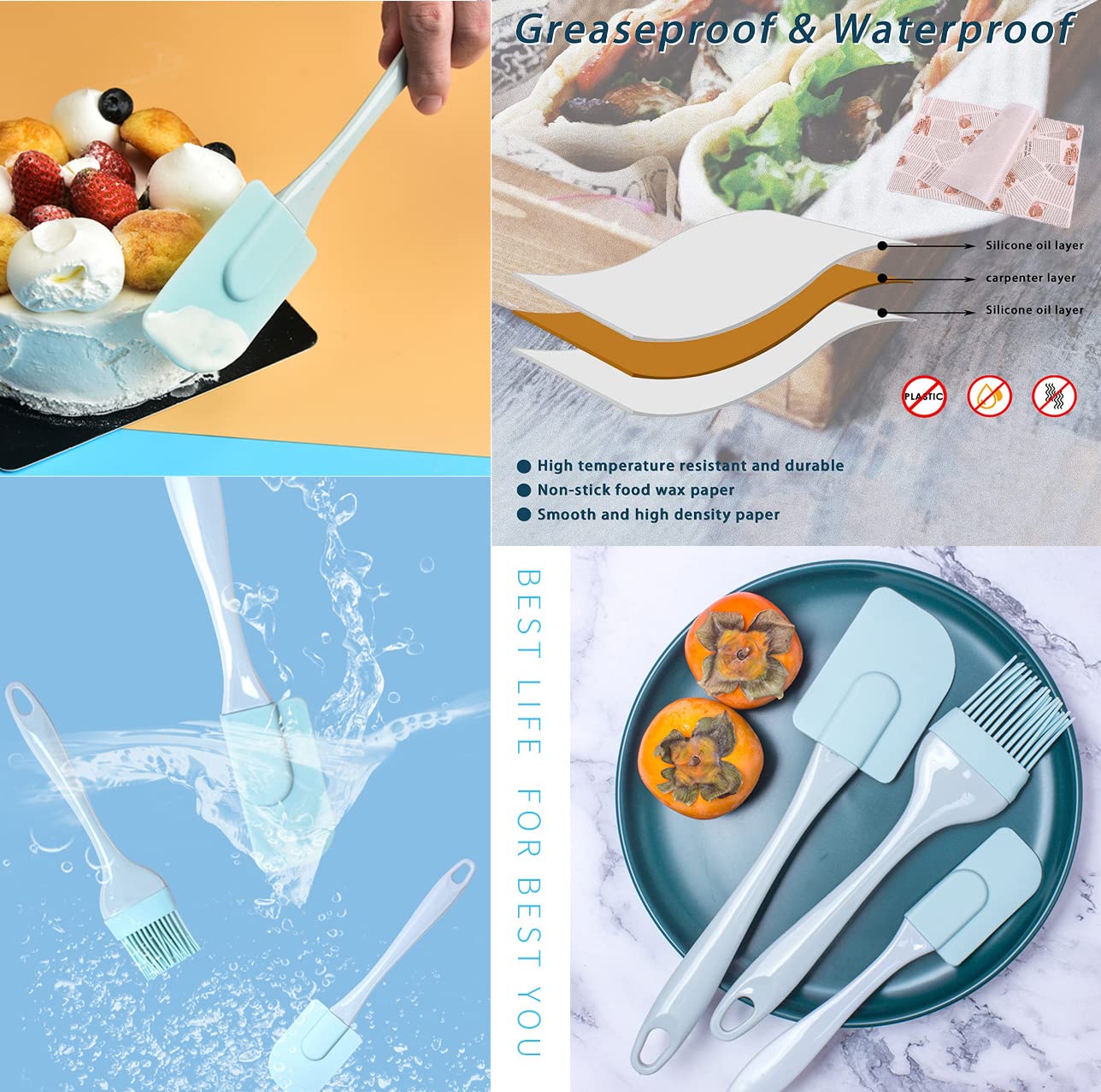 Kenond leakproof design helps contain batter and clean edges.