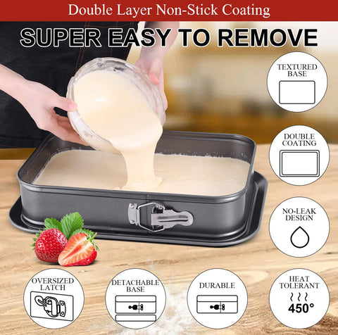 Kenond non-stick coating for effortless cake release and cleanup.
