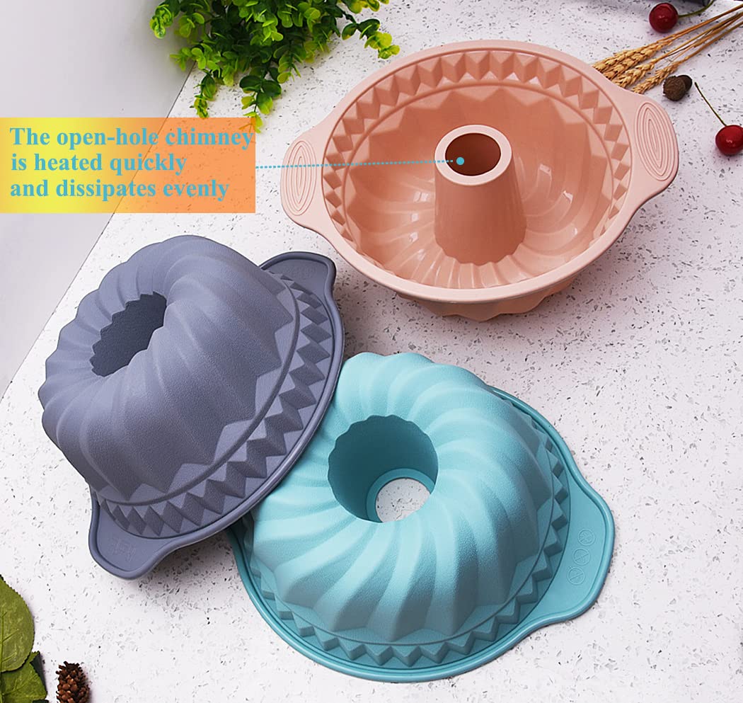 Kenond blue silicone pan dishwasher-safe for easy cleanup.