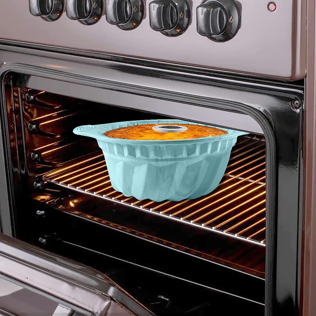 Kenond blue fluted pan flexible edges aid quick batter release.