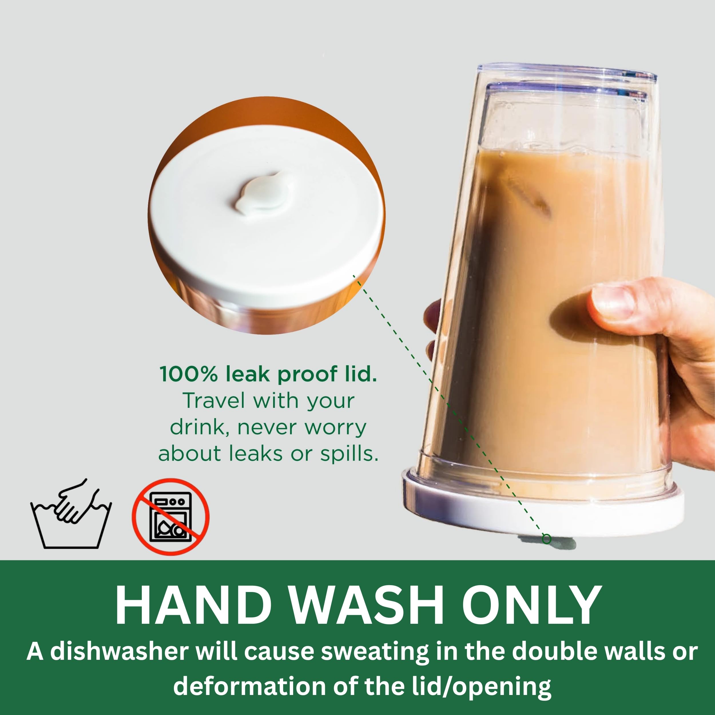 Kensal Home double-wall insulation keeps drinks cold with no condensation