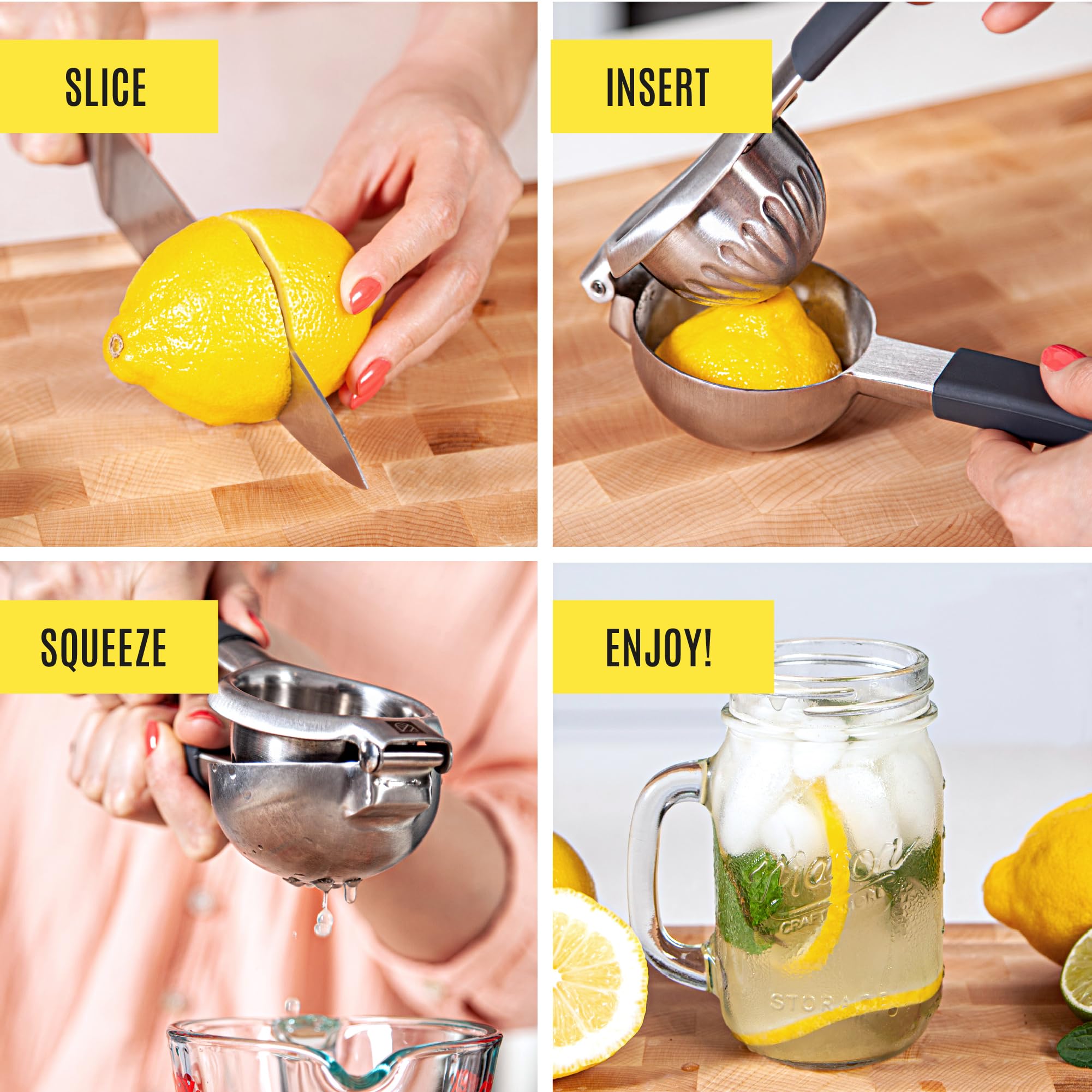 Kensington London squeezer dishwasher-safe for easy cleanup.